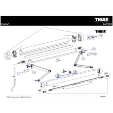 Miniature Caches Supports de Bras Tristor 4200 4900 5200 Tristor² (Droit+Gauche) - THULE N° 3 Miniature Caches Supports de Bras Tristor 4200 4900 5200 Tristor² (Droit+Gauche) - THULE N° 3