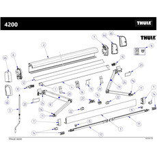 Miniature Articulation Bras de store 4200 4900 5200 6200 6300 Tristor- THULE N° 4 Miniature Articulation Bras de store 4200 4900 5200 6200 6300 Tristor- THULE N° 4