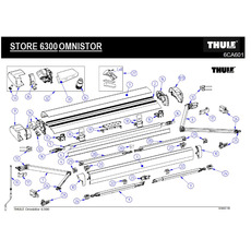 Miniature FIXATION RAFTER/BOITIER 6200 6300 -THULE N° 1