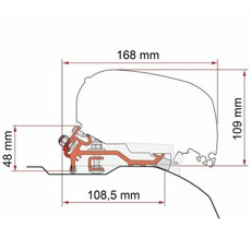 Adaptateur Ducato/Jumper/Boxer H2 L2/L3 > 2006 - Aluminium - FIAMMA