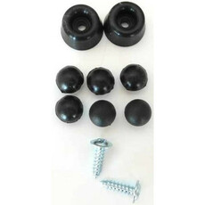 Miniature KIT DE 2 PATINS EN CAOUTCHOUC NOIR ET VIS POUR PLAQUES DE CUISSON / EVIERS-THETFORD N° 1 Miniature KIT DE 2 PATINS EN CAOUTCHOUC NOIR ET VIS POUR PLAQUES DE CUISSON / EVIERS-THETFORD N° 1