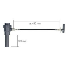 Miniature Vanne de vidange réservoir Ø 40 déportée 43 cm - REICH N° 1 Miniature Vanne de vidange réservoir Ø 40 déportée 43 cm - REICH N° 1