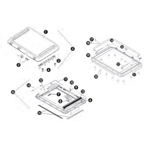 STORE OCCULTANT POUR HEKI 3 HEKI 4 (A PARTIR DE 2006) DOMETIC