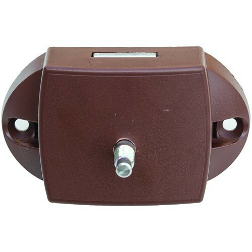 SERRURE PUSH-LOCK TOILETTES AVEC ENCOCHES MARRON