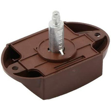 Miniature SERRURE PUSH-LOCK TOILETTES AVEC ENCOCHES MARRON N° 1