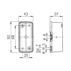 Miniature Feu de gabarit SPL 09 - 92 X 43 X 37 MM - JOKON N° 1