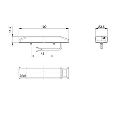 Miniature FEU DE POSITION LATERAL LED ADHESIF N° 2