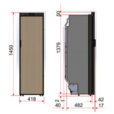 Miniature REFRIGERATOR FREELINE SLIM 140 12/24V STATIC - INDEL WEBASTO N° 2