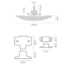 Miniature Kit de fermeture chromée pour placard N° 1