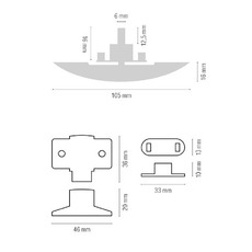 Miniature Kit de fermeture argentée pour placard N° 1