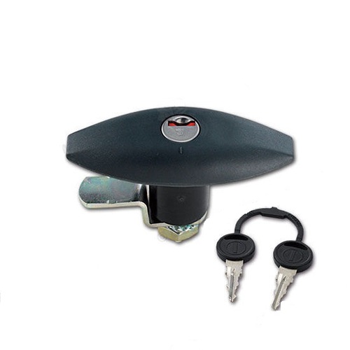 SERRURE PUSH LONGUE TYPE A NOIRE 1052 AVEC BARILLET ET CLES - ZADI