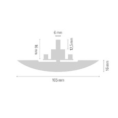 Miniature Poignée pour fermeture de placard bord argenté N° 1