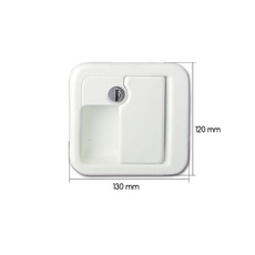 Miniature POIGNEE EXTERNE 1059 BLANCHE + CLES - FAP N° 1 Miniature POIGNEE EXTERNE 1059 BLANCHE + CLES - FAP N° 1