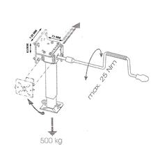 Miniature Verins a manivelle 330 a 530 mm LA PAIRE - KESSEBÖHMER N° 1