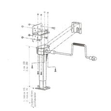 Miniature Verins a manivelle 330 a 530 mm LA PAIRE - KESSEBÖHMER N° 2