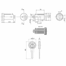 Miniature KIT 10 BARILLETS + 2 CLES - ZADI N° 1