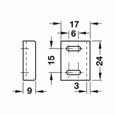 Miniature Gâche en plastique transparent N° 2 Miniature Gâche en plastique transparent N° 2