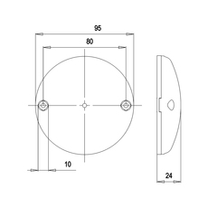 Miniature FEU ROND 710 R CATADIOPTRE - JOKON N° 1