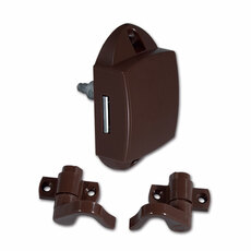 Miniature SERRURE PUSH-LOCK MARRON AVEC CROCHETS N° 0