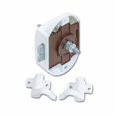 Miniature SERRURE PUSH-LOCK BLANCHE AVEC ENCOCHES ET CROCHETS D+G N° 1 Miniature SERRURE PUSH-LOCK BLANCHE AVEC ENCOCHES ET CROCHETS D+G N° 1
