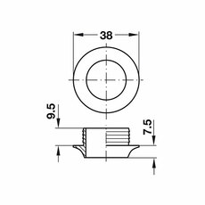 Miniature ROSACE MARRON POUR PUSH LOCK N° 1 Miniature ROSACE MARRON POUR PUSH LOCK N° 1