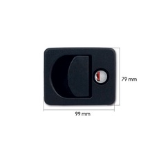 Miniature Serrure Kubus noire 24/35 mm avec clés - Zadi N° 1