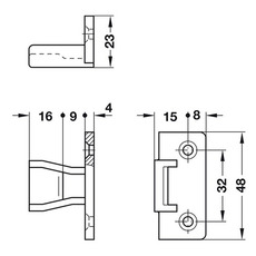 Miniature Système de fixation par clips Keku N° 1