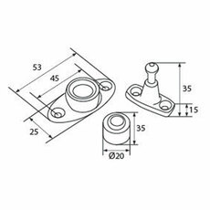 Miniature LOQUETEAU DE PORTE EXTERIEURE EN METAL N° 1