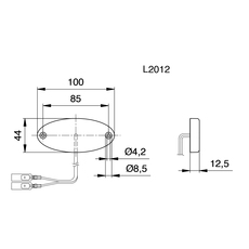 Miniature FEU 2012 PLR POSITION AVANT A LED + CATADIOPTRE 100X44X12 - JOKON N° 1