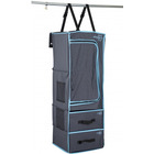Organisateur Suspendu Porte 4 Poches Mesh + 4 Crochets Métal - Rangement Peluches, Jouets, Chaussures, Chapeaux, Lingerie - Chambre Enfant Bébé Rangement Chaussures Chapeaux Sous-vêtements