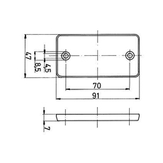 Miniature CATADIOPTRE 91X47X8 ORANGE A VISSER - JOKON N° 1 Miniature CATADIOPTRE 91X47X8 ORANGE A VISSER - JOKON N° 1