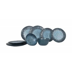 Miniature VAISSELLE STONE MELAMINE 12 PCS - BLEU N° 0