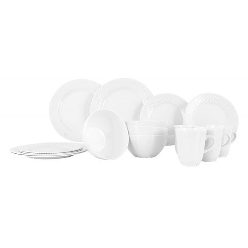 VAISSELLE ROYAL MELAMINE 16 PCS IVOIRE - GIMEX