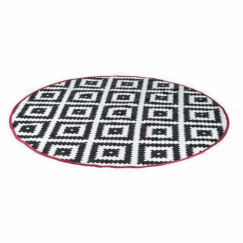 TAPIS FALCONWOOD ROND 200CM ø NOIR ET BLANC - BO CAMP