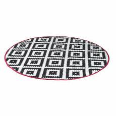 Miniature TAPIS FALCONWOOD ROND 200CM ø NOIR ET BLANC - BO CAMP N° 0