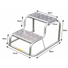 Miniature Marchepied double en aluminium - Milenco – N° 2