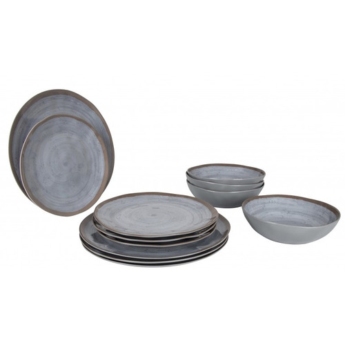 VAISSELLE HALO MELAMINE 12 PCS GRIS - BO CAMP