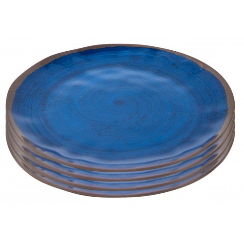 ASSIETTES HALO MELAMINE Ø 23CM 4 PCS BLEU - BO CAMP