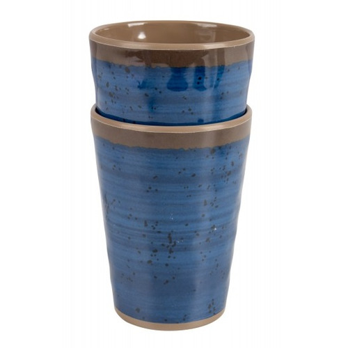 TASSES HALO MELAMINE Ø 8,5CM 4 PCS BLEU - BO CAMP