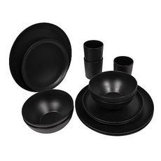 Miniature VAISSELLE ORVILLE MELAMINE 16 PCS NOIR - BO CAMP N° 0