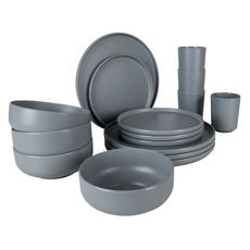 Miniature VAISSELLE PATOM MELAMINE 16 PCS GRIS - BO CAMP N° 0