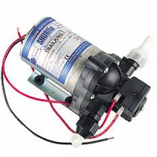 Miniature Pompe Shurflo 12volts 7 litres minute avec filtre - attention produit neuf avec défaut d’aspect suite à un sinistre transport - produit neuf jamais utilisé N° 0