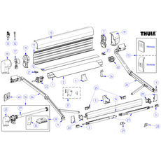 Miniature Bras 8000 complet 400 M- droite N°26- THULE N° 1