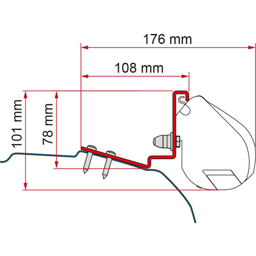 Kit adaptateur F35pro FORD Custom L1H1 et L2H1 - FIAMMA