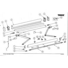 Miniature Embout droit de store 4900 THULE Anthracite Noir - THULE N° 2 Miniature Embout droit de store 4900 THULE Anthracite Noir - THULE N° 2