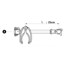 Miniature BRAS PORTE VELOS BIKE HOLDER 2 (26CM) AVEC SERRURE NOIR - THULE N° 2 Miniature BRAS PORTE VELOS BIKE HOLDER 2 (26CM) AVEC SERRURE NOIR - THULE N° 2