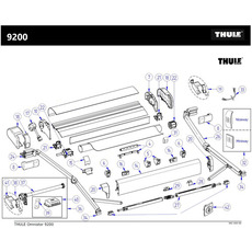 Miniature Cache boitier 9200 gauche + droit Standard Blanc- THULE N° 2 Miniature Cache boitier 9200 gauche + droit Standard Blanc- THULE N° 2