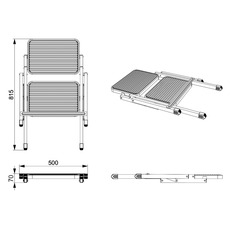 Miniature MARCHEPIED ACIER DOUBLE PLIANT 150KG - CARBEST N° 5 Miniature MARCHEPIED ACIER DOUBLE PLIANT 150KG - CARBEST N° 5