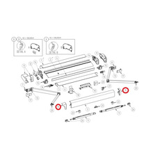 Miniature Embout bandeau frontal 6200 gauche + droite - Blanc - THULE N° 1 Miniature Embout bandeau frontal 6200 gauche + droite - Blanc - THULE N° 1