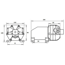 Miniature Pompe à Eau Europump 8 12 Volts 8 L/min - 3 soupapes - OSCULATI N° 1 Miniature Pompe à Eau Europump 8 12 Volts 8 L/min - 3 soupapes - OSCULATI N° 1